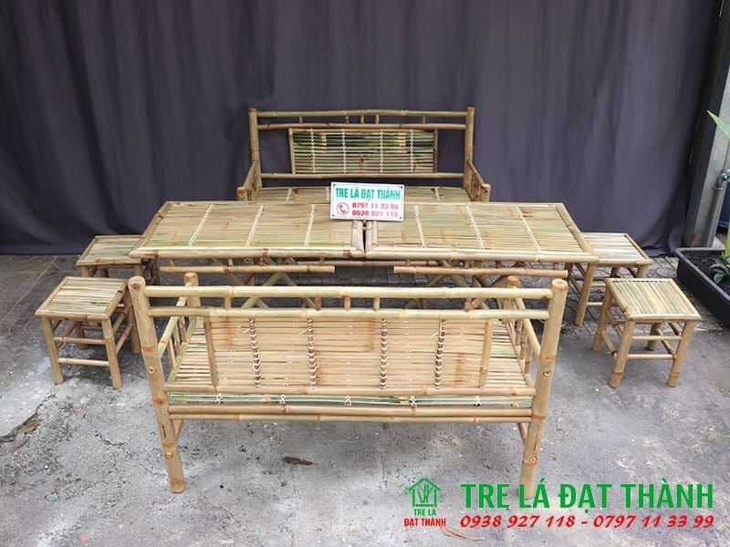 Bàn Ghế Ăn Bằng Tre - BGABT022